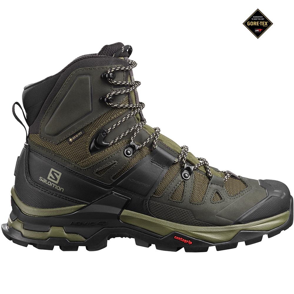 SALOMON QUEST 4 GORE-TEX Philippines - Men's Hiking Boots - Olive | 760541-ILQ